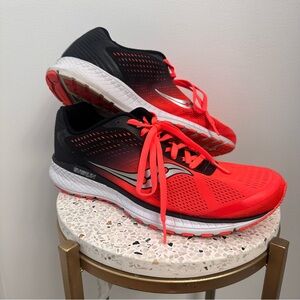 Saucony Everun Breakthru Sneakers Men’s 9.5 Neon Orange Black Silver